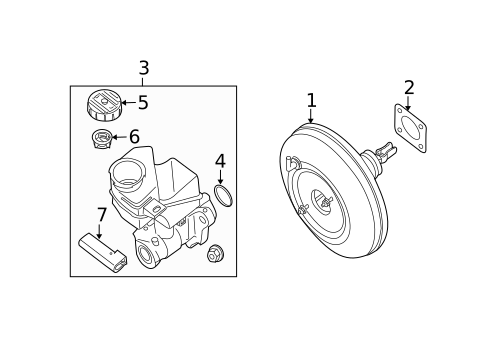 Master Cylinder - Components On Dash Panel for 2009 Nissan Altima #1