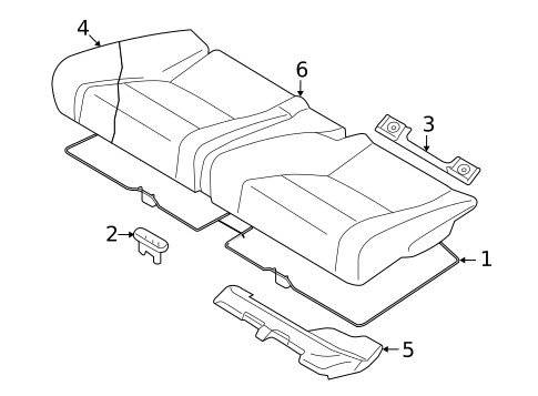 Rear Seat Components for 2010 Volvo C30 #1