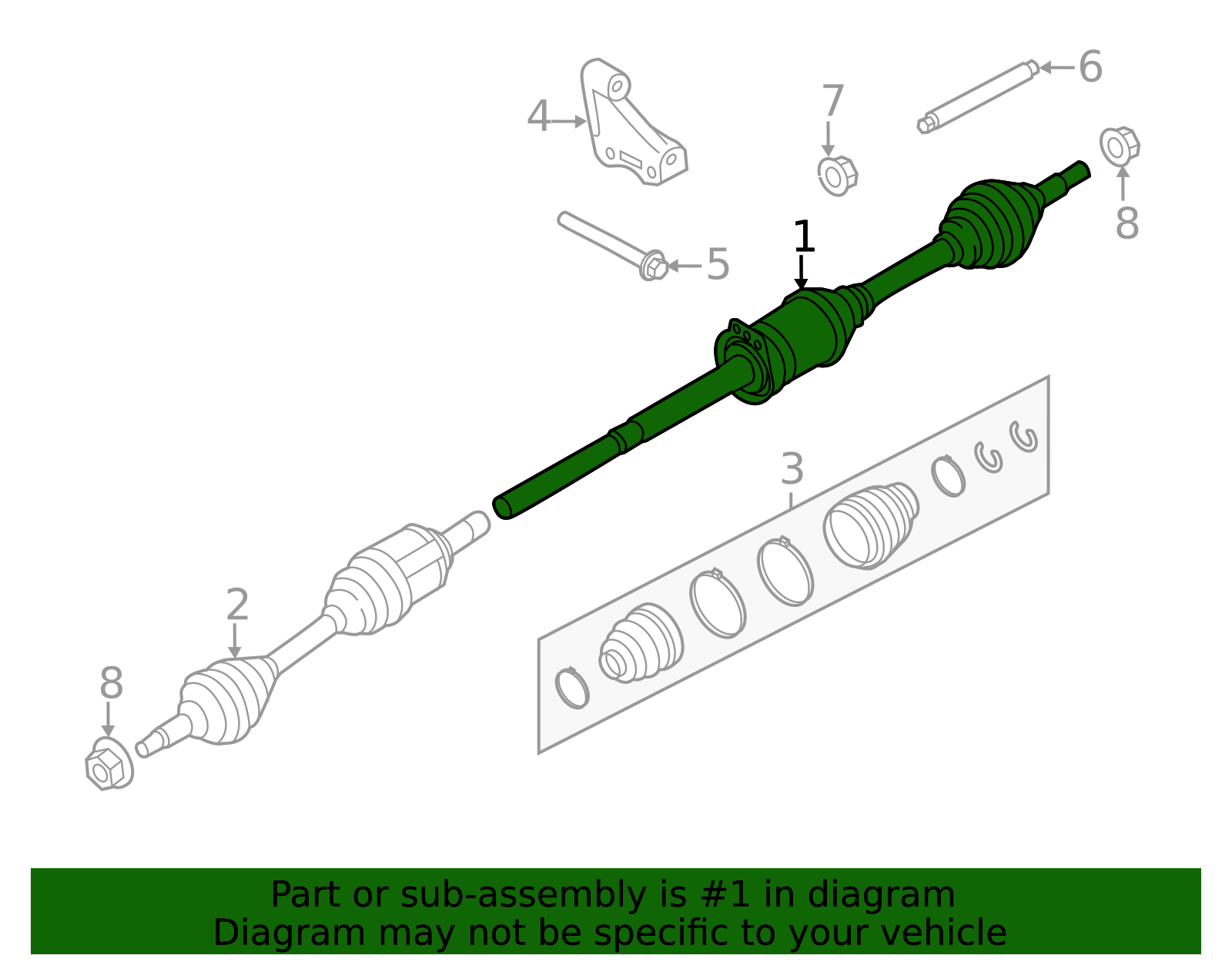 TX-852 - Motorcraft™ Axle Assembly - 2016-2019 Ford Explorer