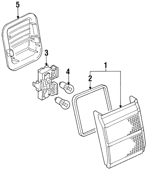 Tail Lamps for 1994 Volkswagen Passat #2