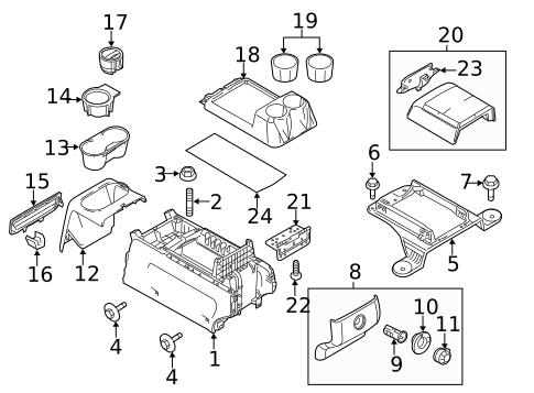 Front Console for 2014 Ford F-150 #1
