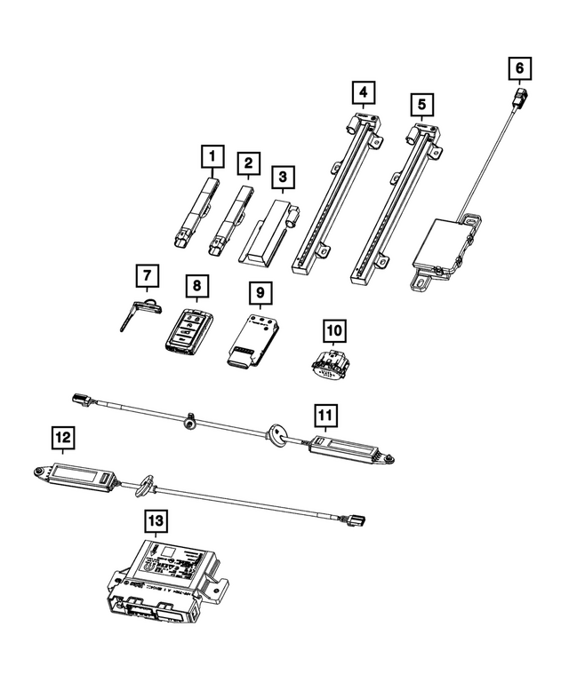 68576277AA - : Passive Entry Antenna, Left, Rear Door for Mopar Image