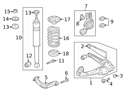 Rear Suspension for 2019 Acura ILX #0