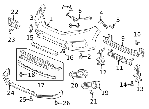Bumper & Components - Front for 2020 Honda Fit #0