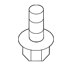 90149SA0003 - Body: Cover Support Screw for Honda: Accord, Accord Crosstour, Civic, Clarity, CR-V, Crosstour, Element, Fit, HR-V, Insight, Odyssey, Passport, Pilot, Ridgeline Image