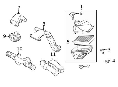 Air Intake for 2017 Jaguar XF #1