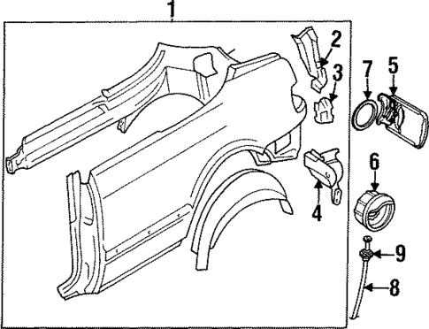 Quarter Panel & Components for 1996 Audi Cabriolet #0