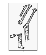 1E0817133A - Body: Reinforcement for Volkswagen: Cabrio Image