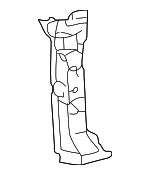 1E0809673A - Body: Uniside Assembly for Volkswagen: Cabrio, Golf, Jetta Image