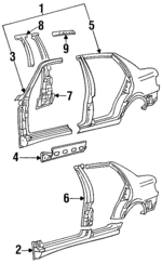 1HM809605L - Body: Uniside Assembly for Volkswagen: Jetta Image