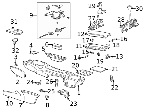 Center Console for 1999 Porsche 911 #0