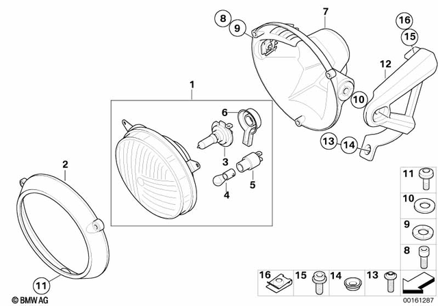 63127689854 - Lights: Headlight - Sae for BMW-Motorrad Image