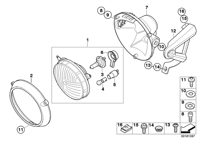 46637696818 - : Headlight Bracket, Right for BMW-Motorrad Image