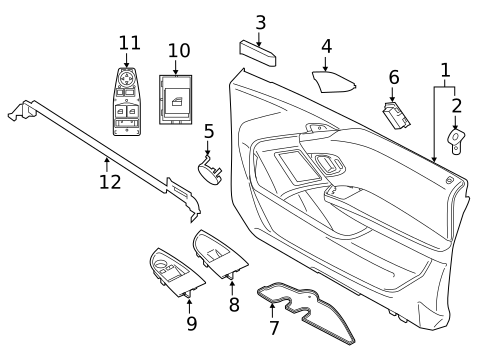 Interior Trim - Front Door for 2020 BMW i3 #0