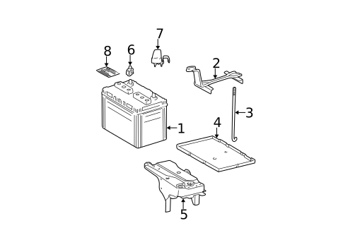 Battery for 2007 Lexus RX350 #0