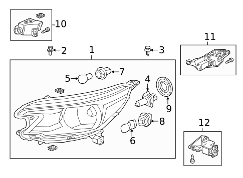 Bulbs - Chassis for 2014 Honda CR-V #1