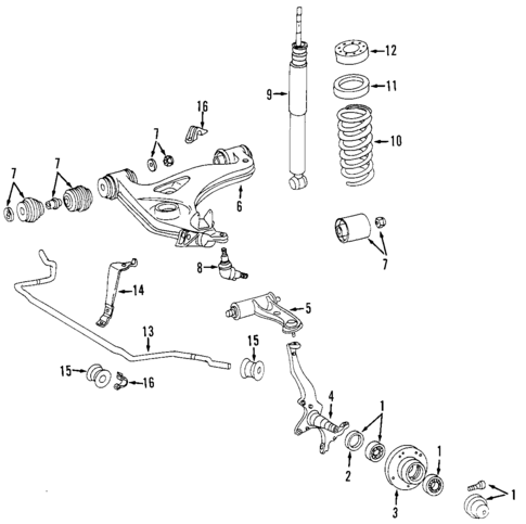 Front Suspension for 2002 Mercedes-Benz CLK430 #0