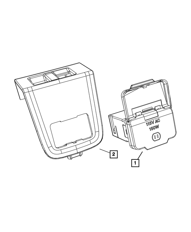 1UB90DX9AA - Electrical: Power Outlet Bezel for Mopar Image