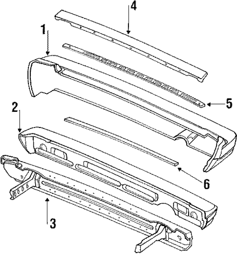 Bumper Assembly - Rear for 1989 Subaru DL #1