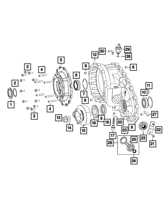 « 68001924AA – NV241HD; or NV241OR; Transfer Case : Arbre Retenue pour Mopar Image »