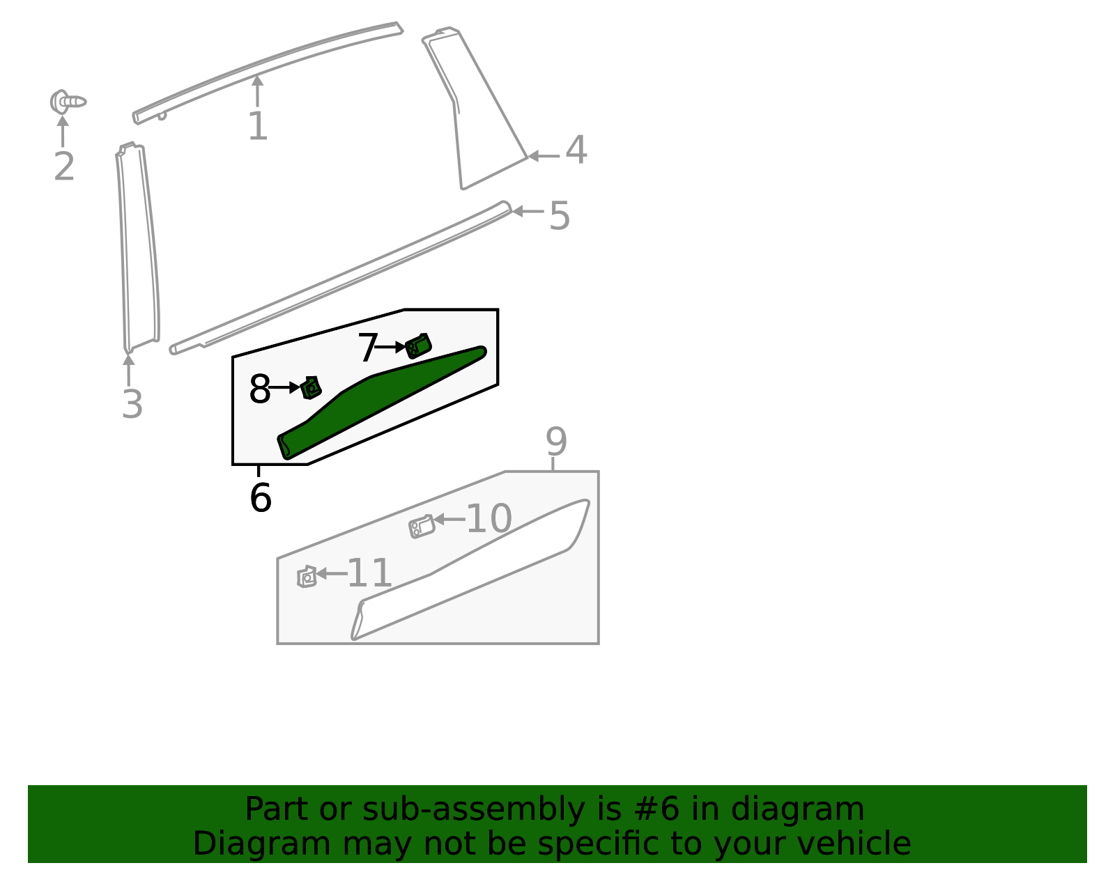 2019-2025 Acura RDX Center Molding 72852-TJB-A11ZA | OEM Parts Online