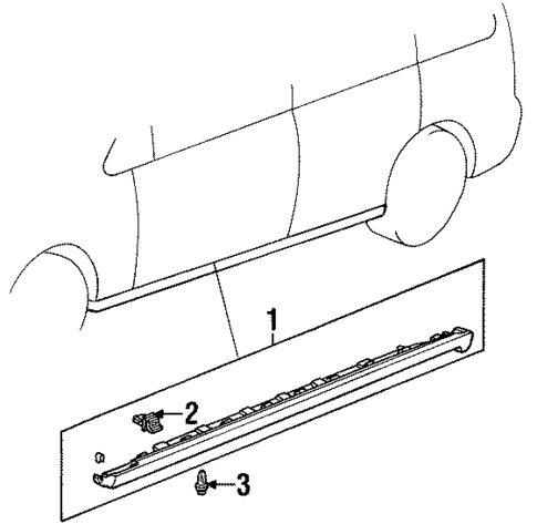 Exterior Trim - Pillars for 1998 Isuzu Oasis #0