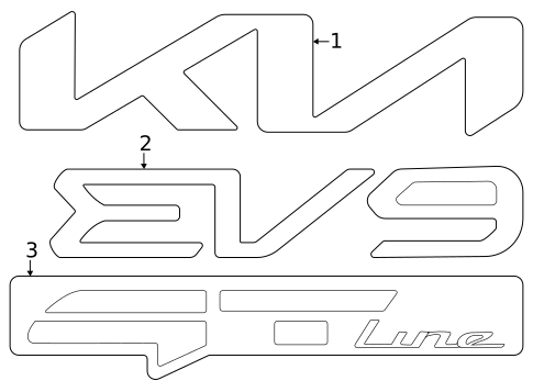 Exterior Trim - Lift Gate for 2026 Kia EV9 #0