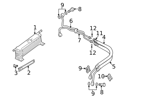 Engine Oil Cooler for 2005 Mitsubishi Montero #0