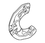 2234216200 - Brakes: Splash Shield for Mercedes-Benz Image