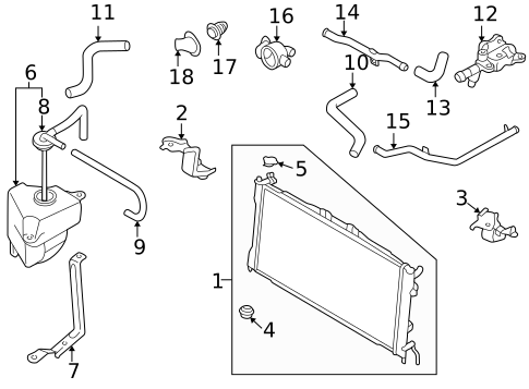 Radiator & Components for 2001 Mazda 626 #0