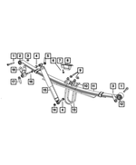 6508151AA - Rear Suspension: Hex Flange Lock Nut And Retainer, Mounting for Mopar Image