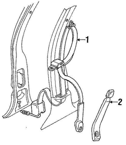 Front Seat Belts for 1987 Chevrolet Beretta #0