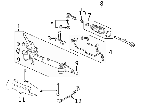 Steering Gear & Linkage for 2012 Buick LaCrosse #2