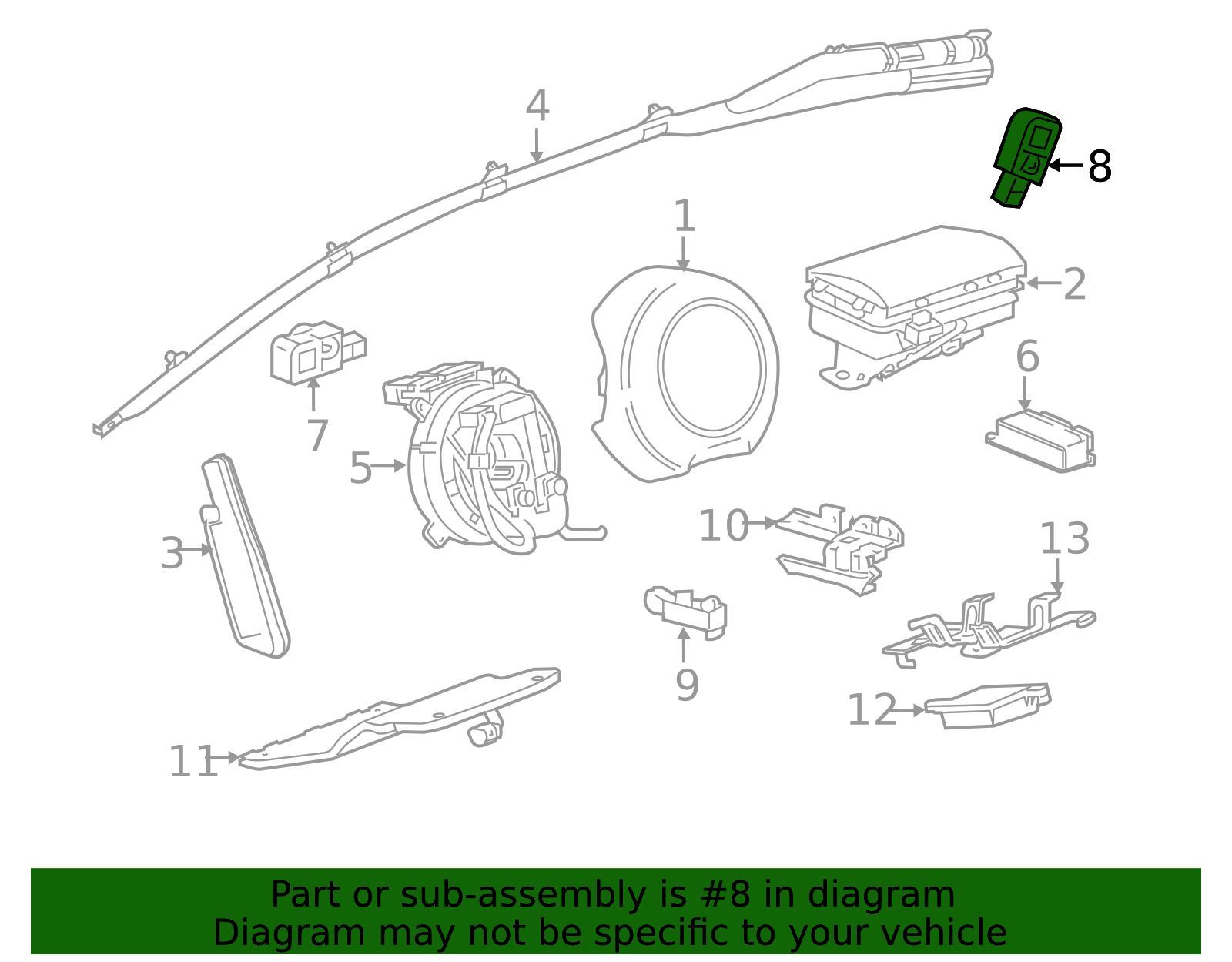 2010-2016 GM Airbag Sensor 13594496 GM | GMPartsDirect.com