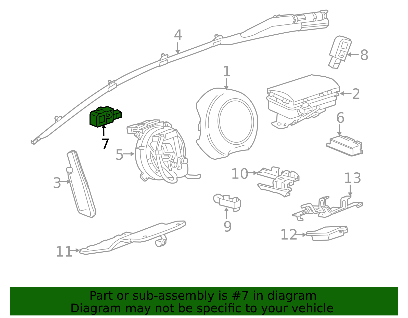 Front End Sensor 13502340 - Airbag Front End Discriminating Sensor 2010-2016 GM ...
