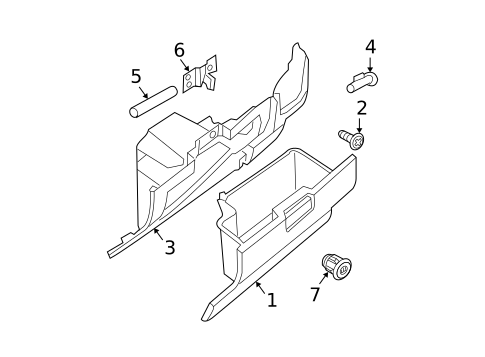 Glove Box for 2010 Nissan TITAN #0
