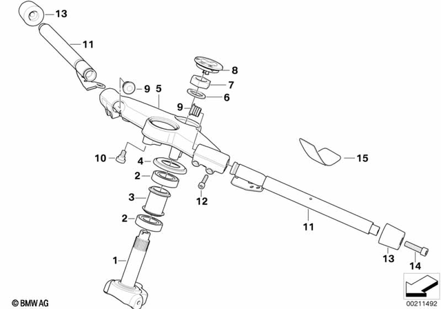 32717702975 - : Left Handle-Bar for BMW-Motorrad Image