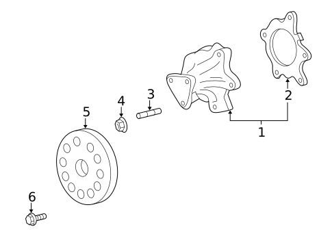 Water Pump for 2000 Toyota Echo #0