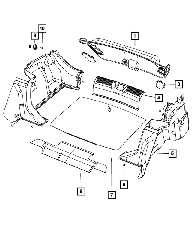 5ST52VXLAB - Interior Trim: Wheelhouse Carpet, Right for Mopar Image