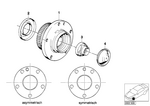 31211129386 - : Wheel Hub, Front, Asymmetric for BMW Image