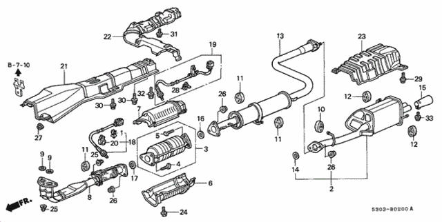 Exhaust Pipe (1) for 1997 Honda Prelude #0