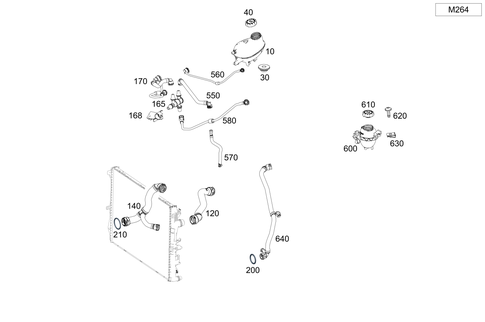 Expansion Reservoir, Mount and Hoses for 2022 Mercedes-Benz GLC300 #0