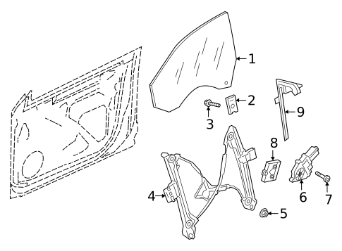 Glass - Front Door for 2020 Volkswagen Arteon #0