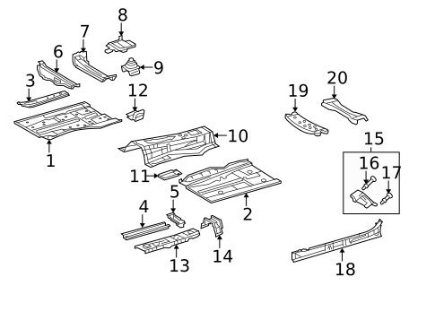 Floor & Rails for 2011 Lexus IS F #0