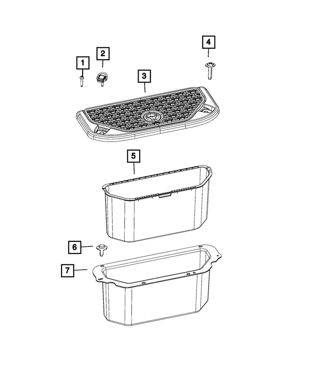 « 6BW92RN8AB – Interior Trim : Fixation De L`espace De Chargement Boucle pour Mopar Image »