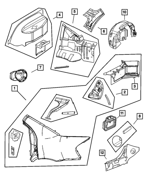 Quarter Panels for 2002 Chrysler Sebring #1