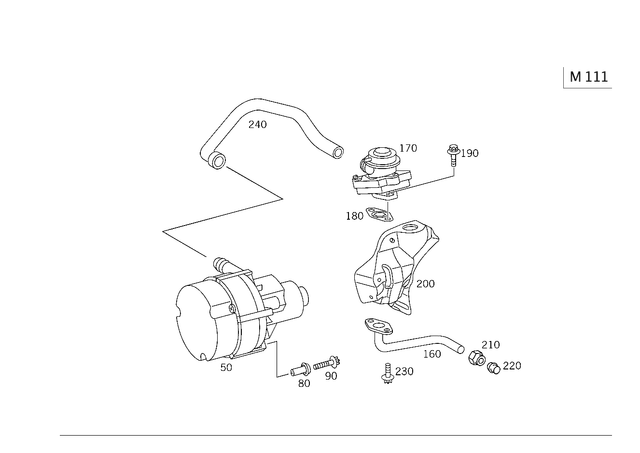 2032370240 - Exhaust System: Holder for Mercedes-Benz: C32 AMG Image image