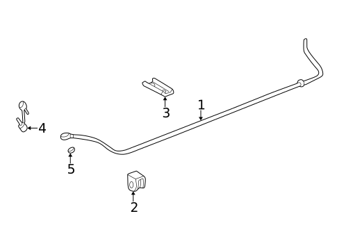 Stabilizer Bar & Components for 2003 Pontiac Aztek #1