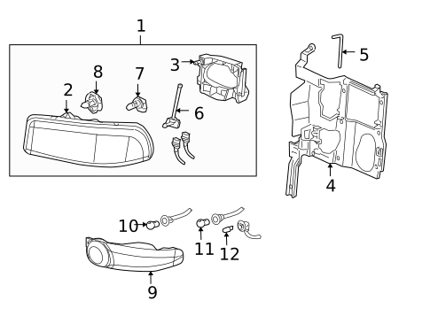 Park & Side Marker Lamps for 2019 GMC Sierra 1500 #1