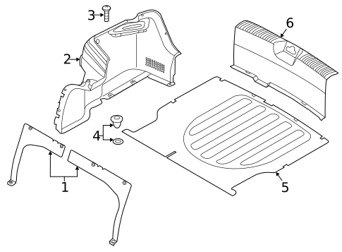 Interior Trim - Rear Body for 2014 Kia Rio #0
